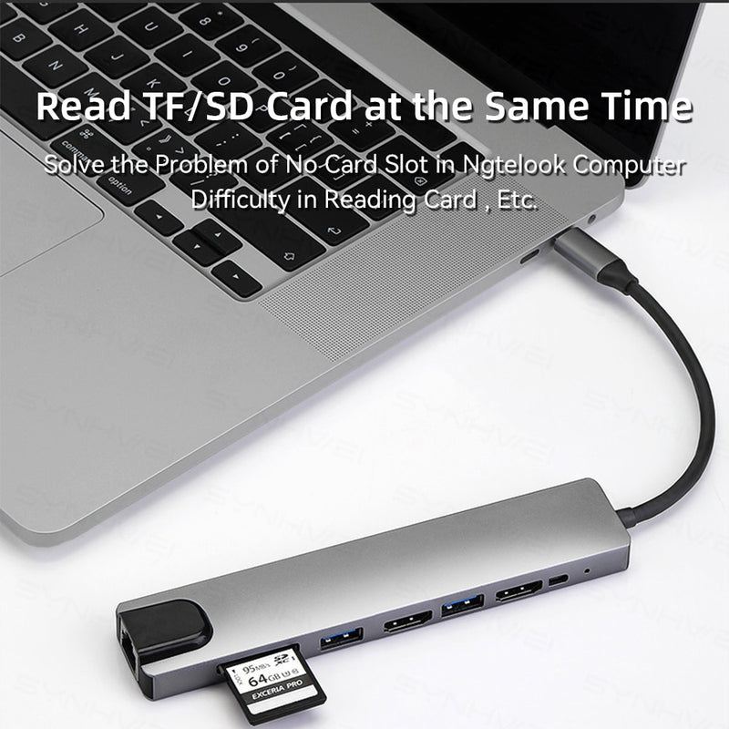 HUB usb - c - 8 em 1 - varias portas para MacBook