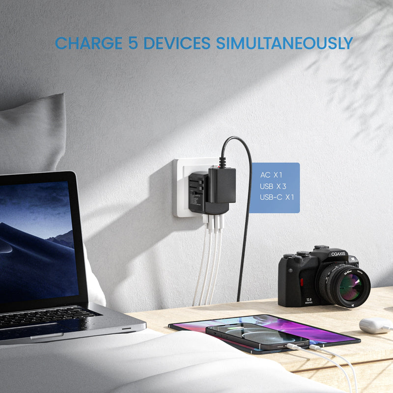 Carregador Universal para viagens - USB - C e USB