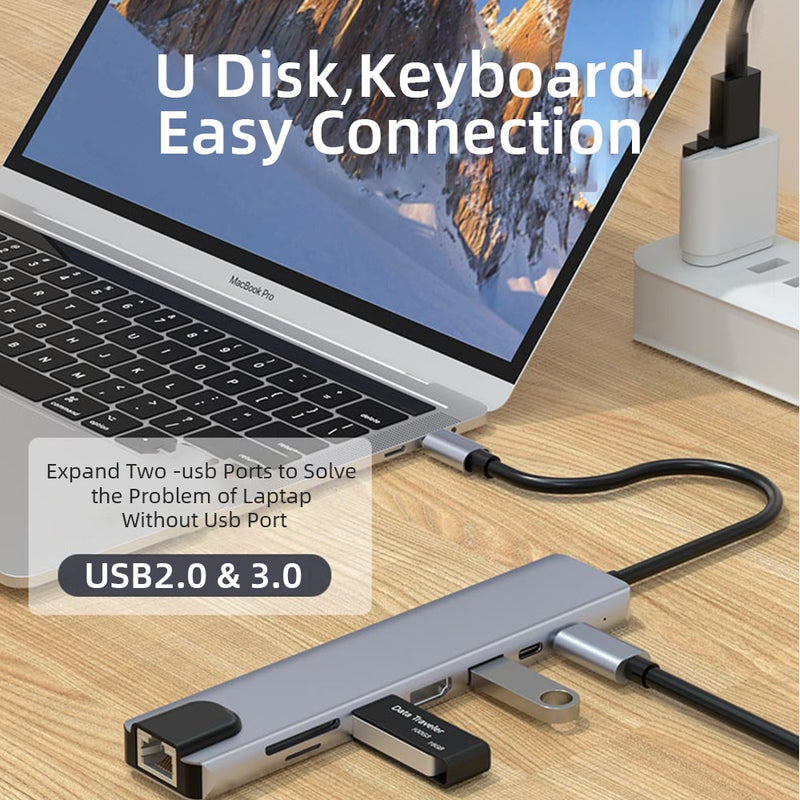 HUB usb - c - 8 em 1 - varias portas para MacBook